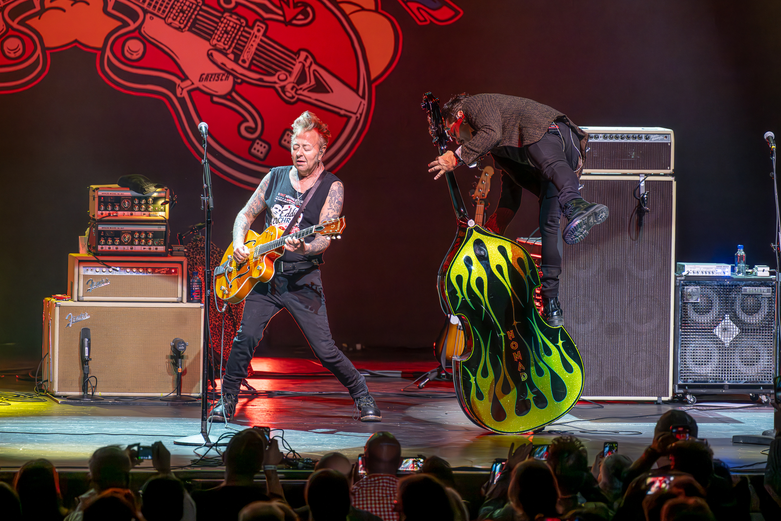 Brian Setzer and Yates McKendree at the Fox Theater in Oakland